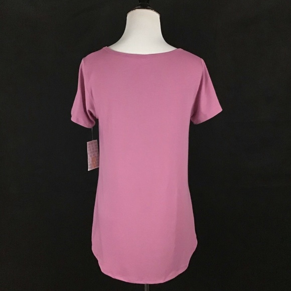 LuLaRoe Rose Blush Pink Solid Classic Tee XS - Picture 4 of 7